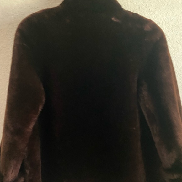 Vintage Fur Label Authority Luxurious Chocolate Brown Fur Mob Wife MCM Jacket M - Picture 11 of 16